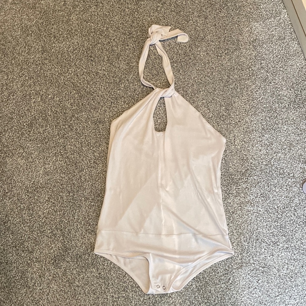 Keyhole halter bodysuit